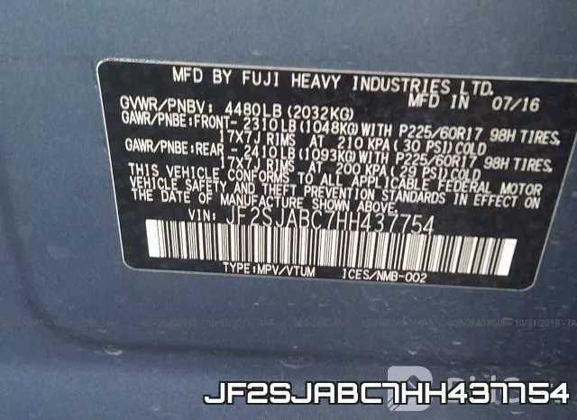 JF2SJABC7HH437754 фото 10