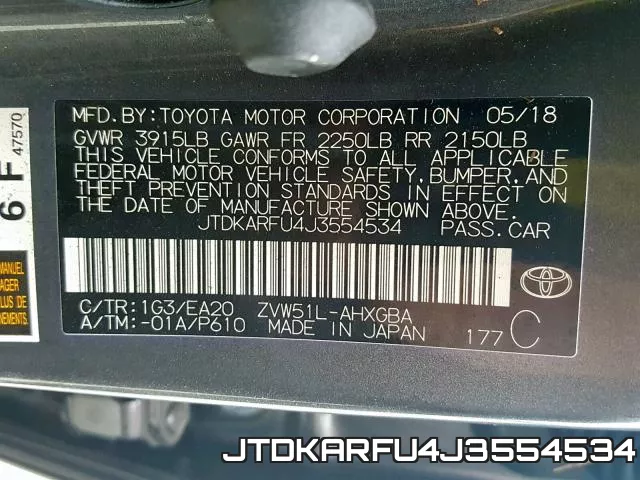 JTDKARFU4J3554534 фото 2
