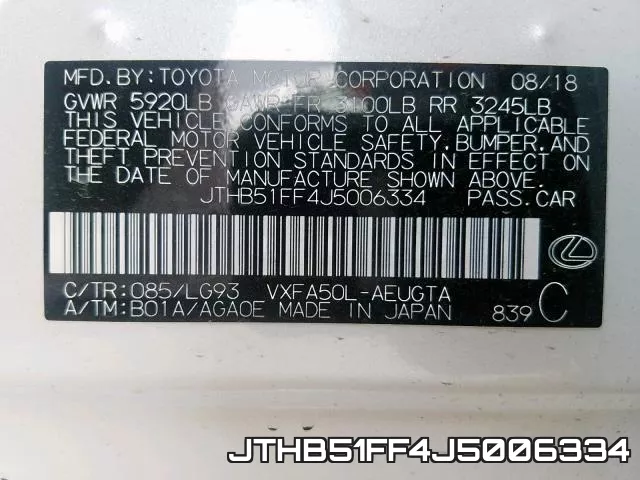 JTHB51FF4J5006334 фото 2