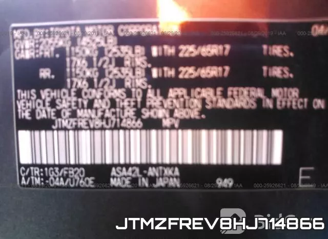 JTMZFREV8HJ714866 фото 10