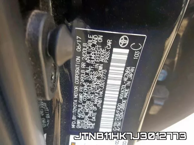 JTNB11HK7J3012773 фото 2