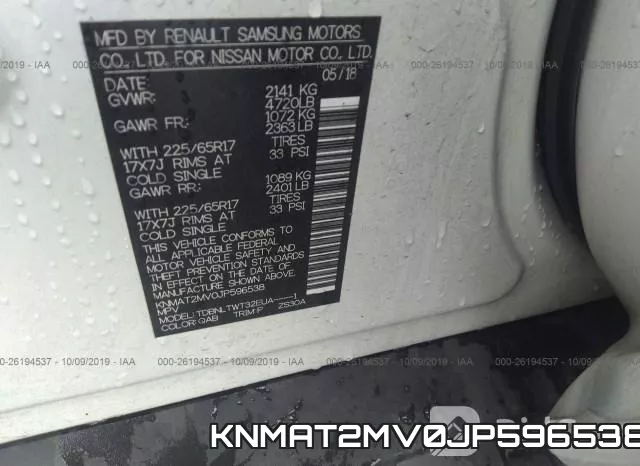 KNMAT2MV0JP596538 фото 10