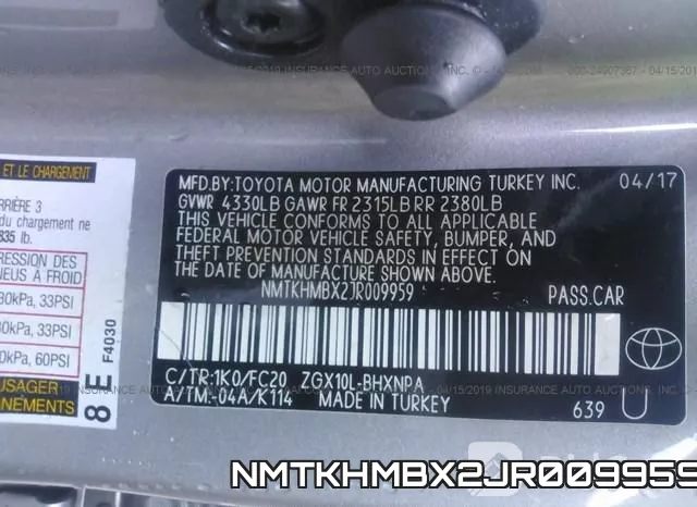 NMTKHMBX2JR009959 фото 10