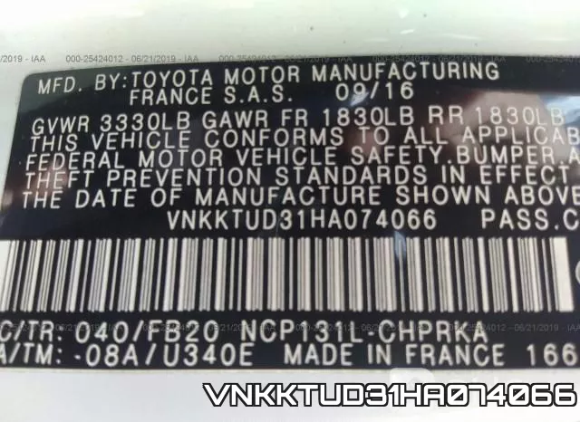 VNKKTUD31HA074066 фото 10