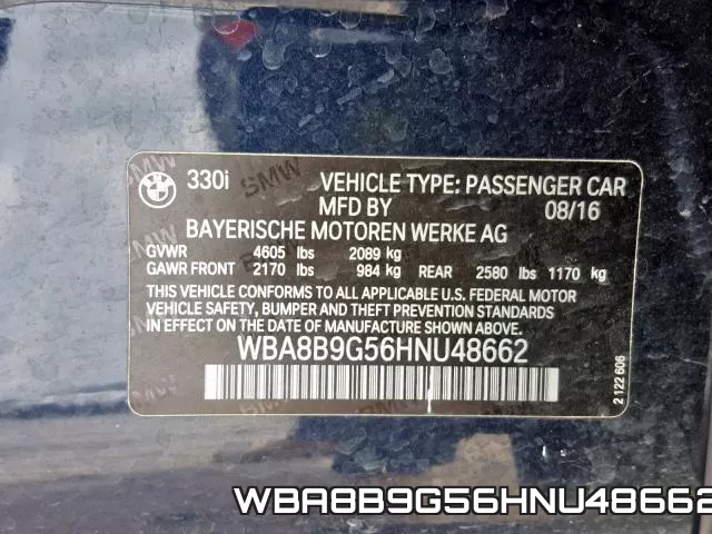 WBA8B9G56HNU48662 фото 2