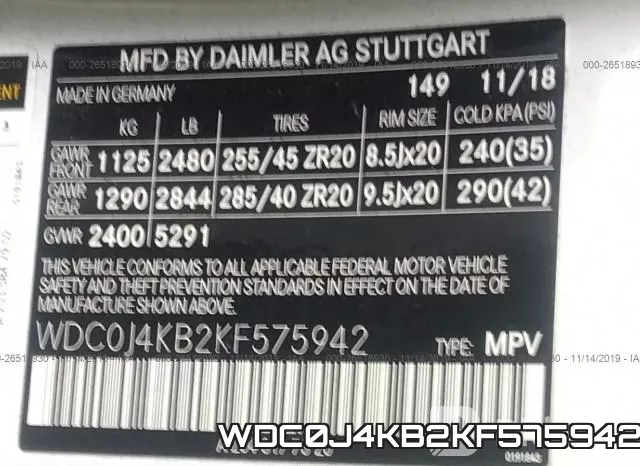 WDC0J4KB2KF575942 фото 10