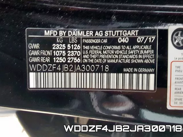 WDDZF4JB2JA300718 фото 2