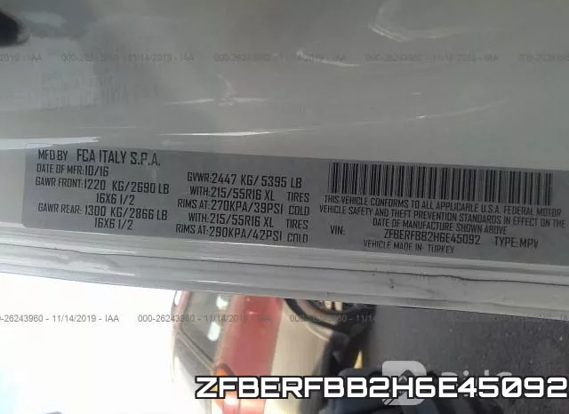 ZFBERFBB2H6E45092 фото 10