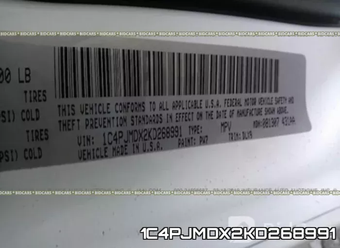 1C4PJMDX2KD268991 фото 10