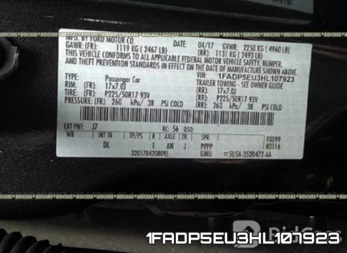 1FADP5EU3HL107923 фото 10