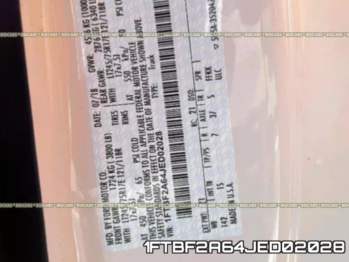 1FTBF2A64JED02028 фото 2