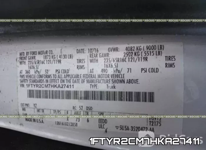1FTYR2CM7HKA27411 фото 10