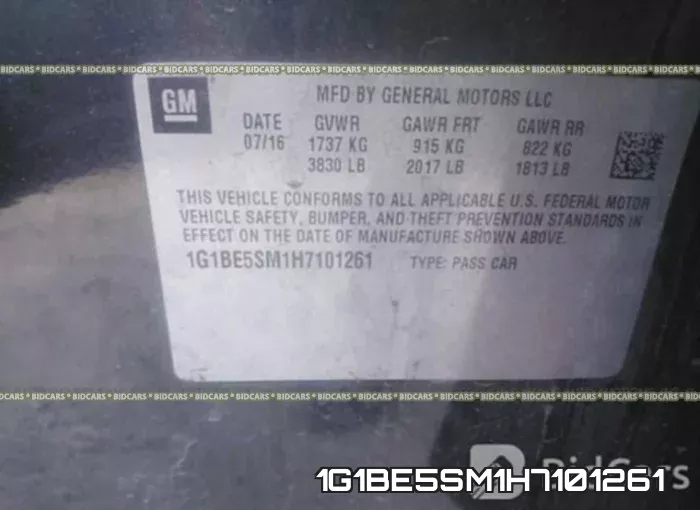 1G1BE5SM1H7101261 фото 10
