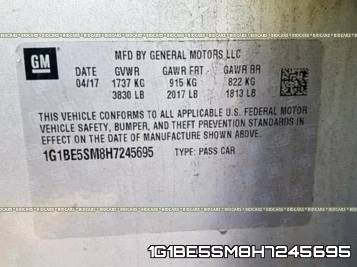 1G1BE5SM8H7245695 фото 2
