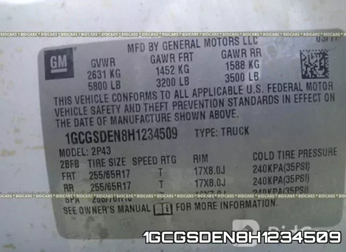 1GCGSDEN8H1234509 фото 10