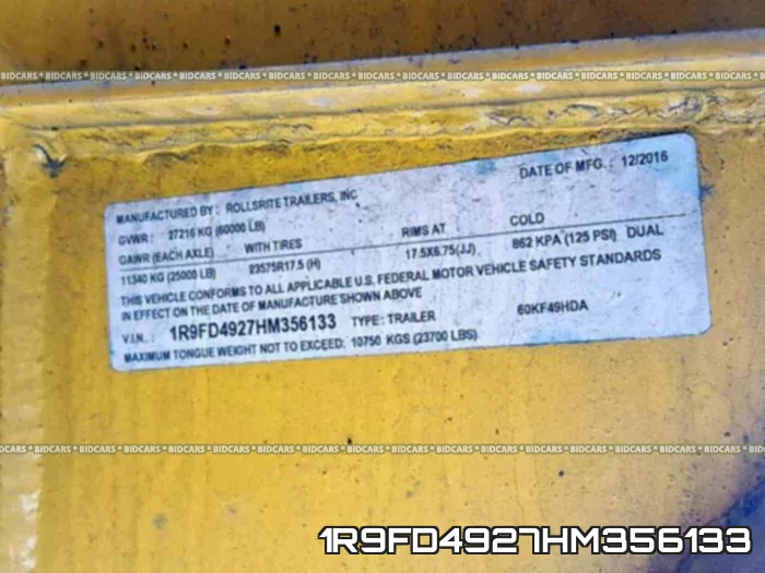 1R9FD4927HM356133 фото 2