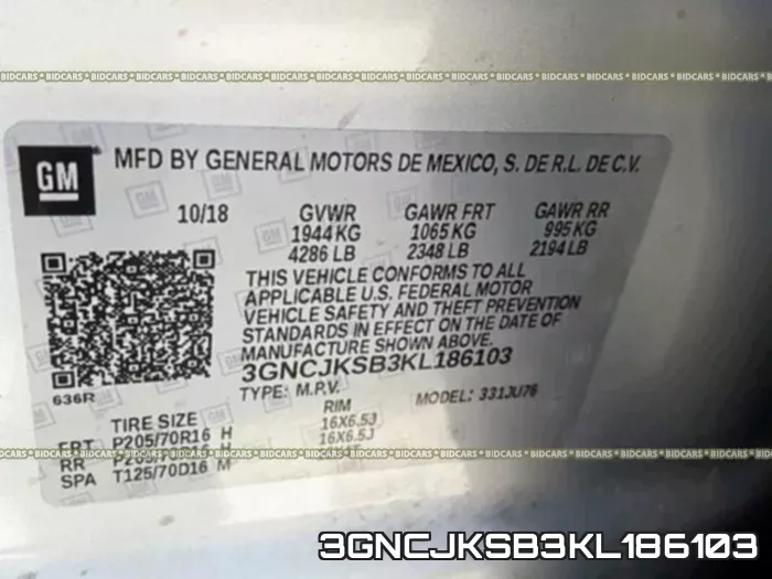 3GNCJKSB3KL186103 фото 2