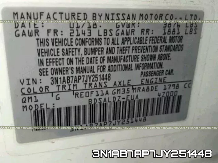 3N1AB7AP7JY251448 фото 2