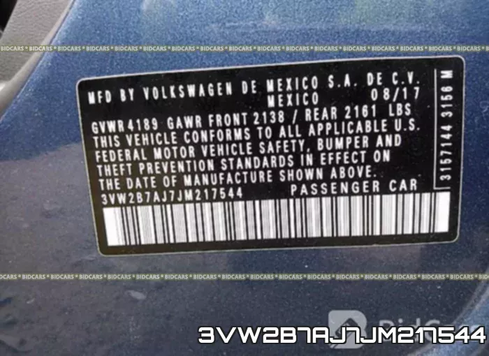 3VW2B7AJ7JM217544 фото 10