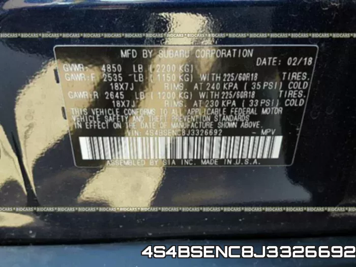 4S4BSENC8J3326692 фото 2