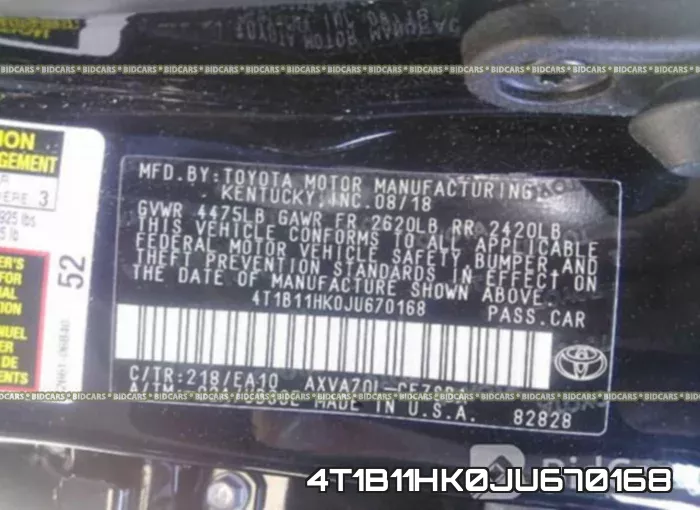 4T1B11HK0JU670168 фото 10
