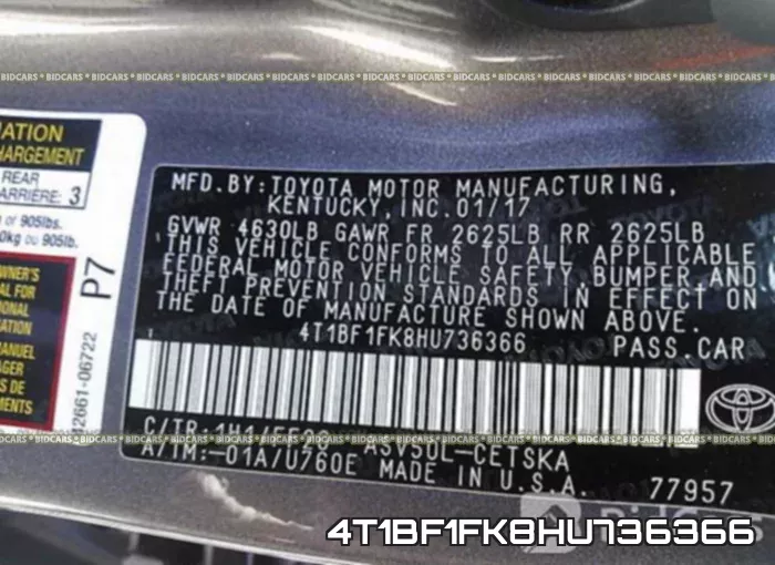 4T1BF1FK8HU736366 фото 10