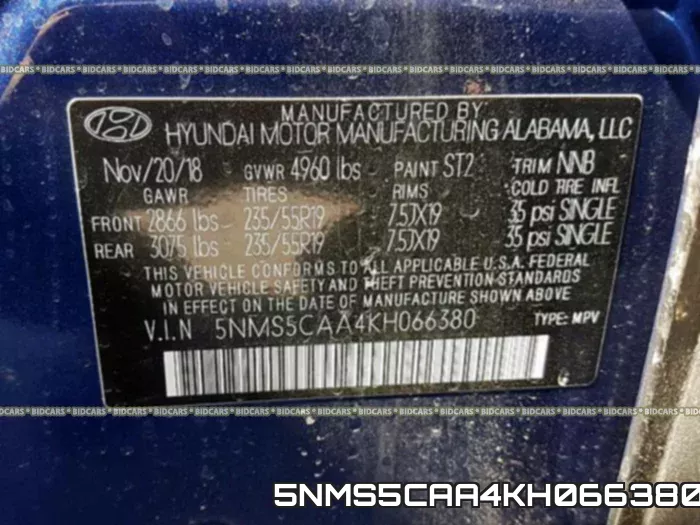 5NMS5CAA4KH066380 фото 2
