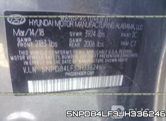 5NPD84LF3JH336246 фото 10