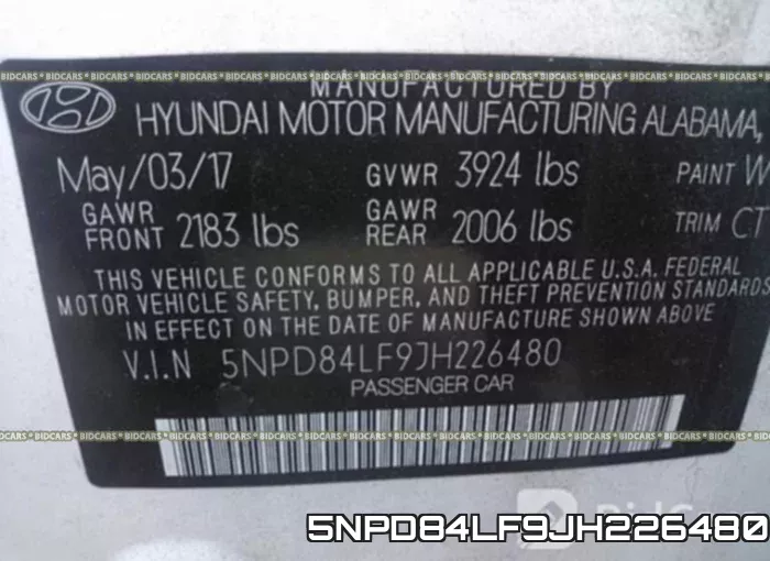 5NPD84LF9JH226480 фото 10