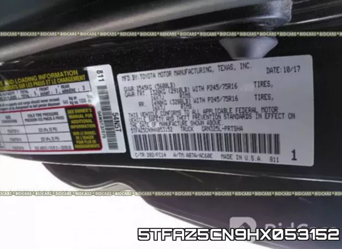 5TFAZ5CN9HX053152 фото 10