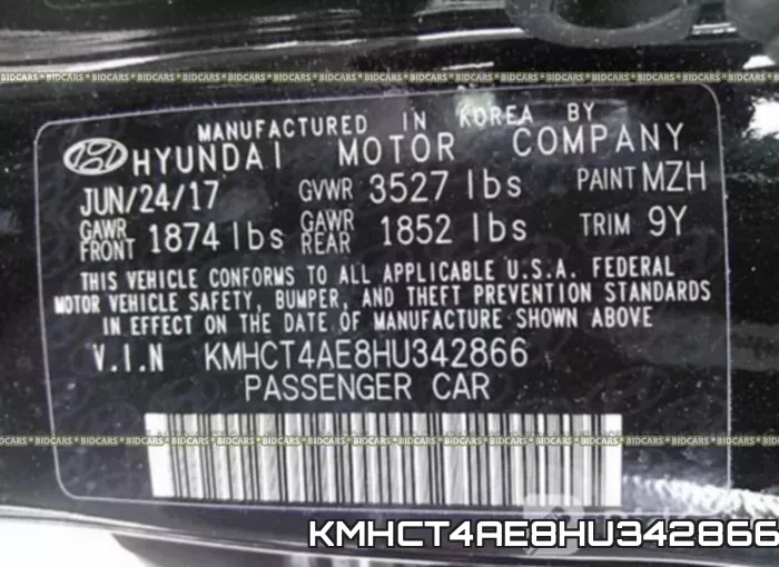 KMHCT4AE8HU342866 фото 10