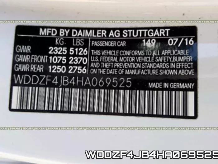 WDDZF4JB4HA069525 фото 2