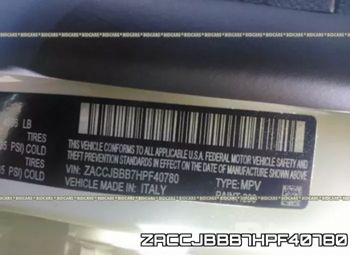 ZACCJBBB7HPF40780 фото 10