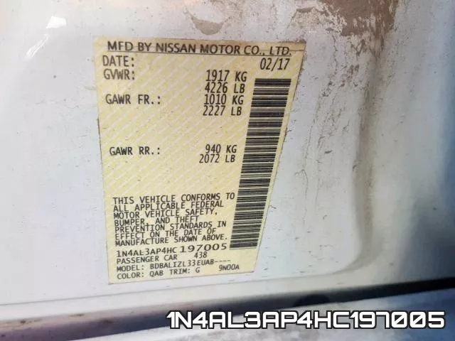 1N4AL3AP4HC197005 фото 2