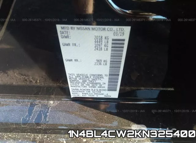 1N4BL4CW2KN325400 фото 10