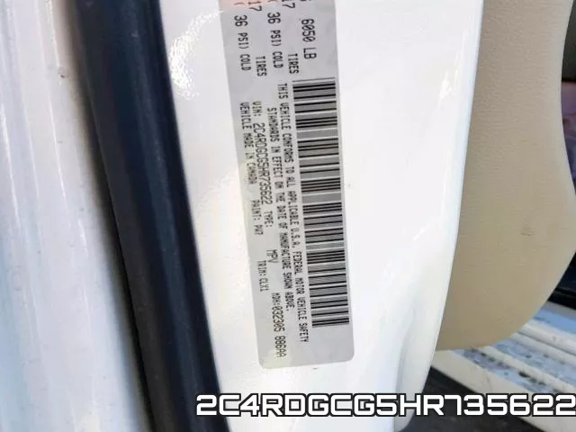 2C4RDGCG5HR735622 фото 2