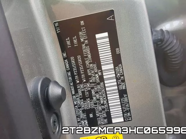 2T2BZMCA3HC065996 фото 2