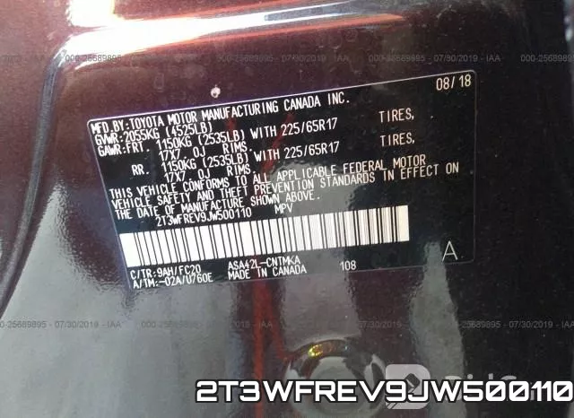 2T3WFREV9JW500110 фото 10