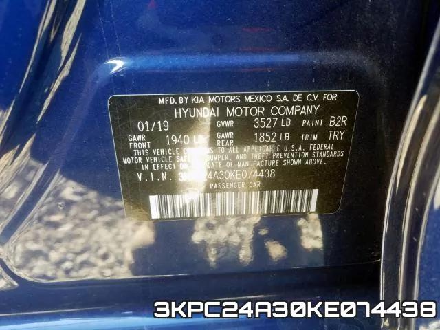 3KPC24A30KE074438 фото 2