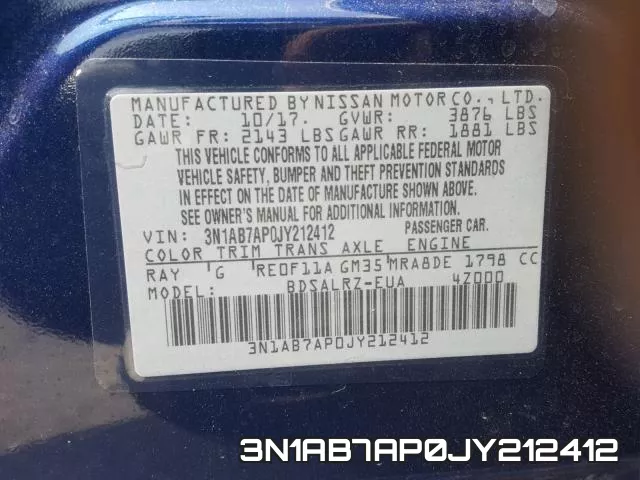 3N1AB7AP0JY212412 фото 2