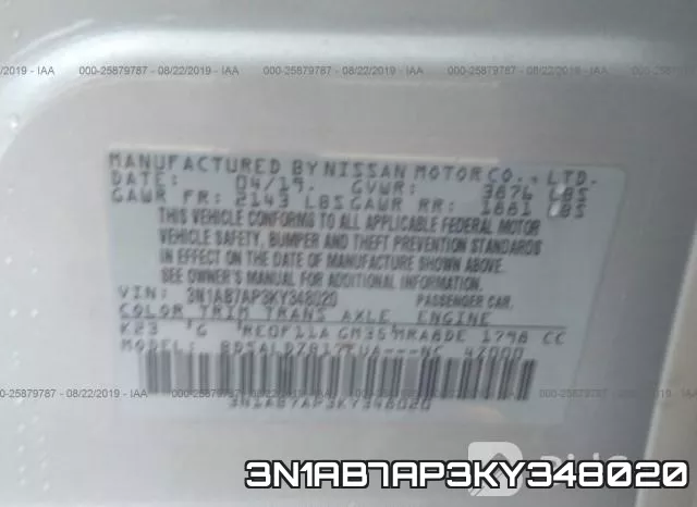 3N1AB7AP3KY348020 фото 10