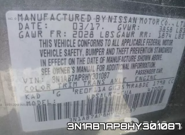 3N1AB7AP8HY301087 фото 10