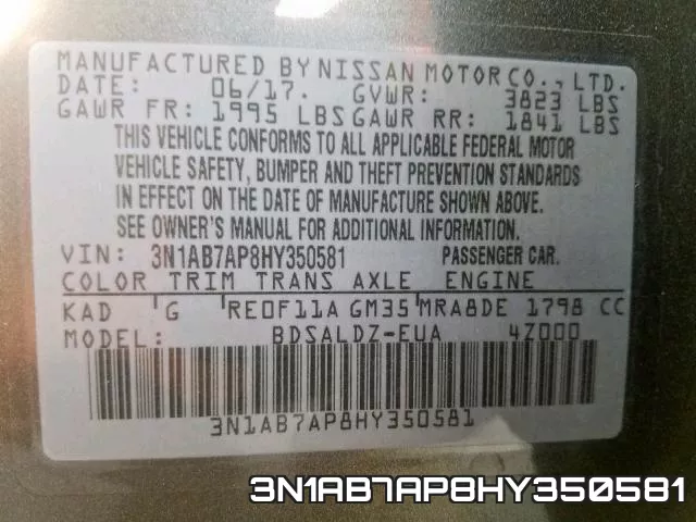 3N1AB7AP8HY350581 фото 2