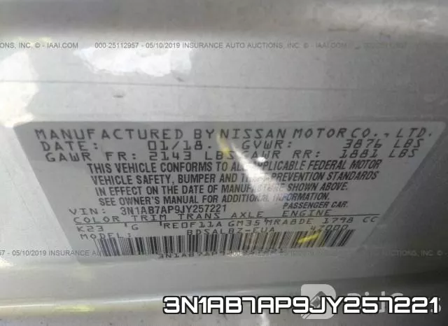 3N1AB7AP9JY257221 фото 10