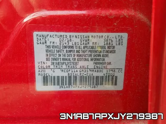 3N1AB7APXJY279387 фото 2