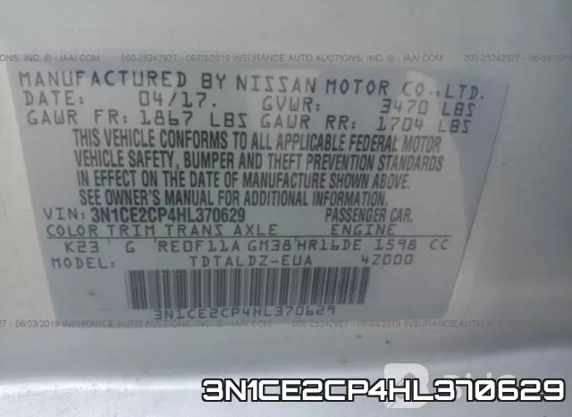 3N1CE2CP4HL370629 фото 10