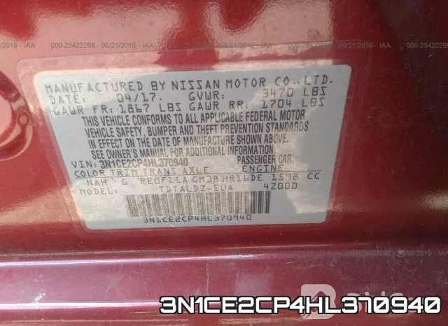 3N1CE2CP4HL370940 фото 10