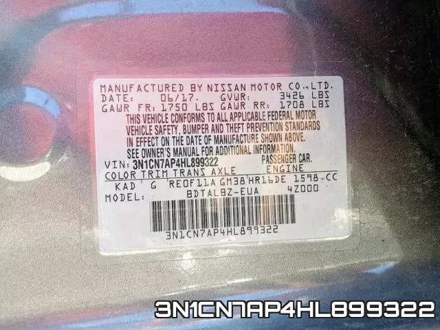 3N1CN7AP4HL899322 фото 2