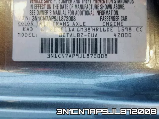 3N1CN7AP9JL872008 фото 2