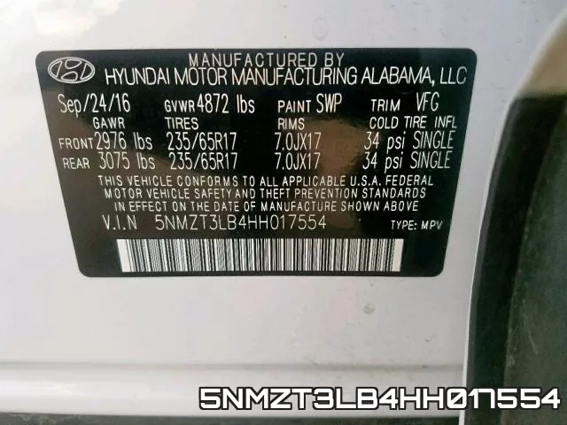 5NMZT3LB4HH017554 фото 2